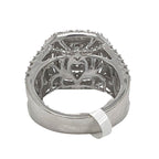 14K Rose White Gold Square Halo 17MM Bridal Engagement Diamond Ring 2.5 CT