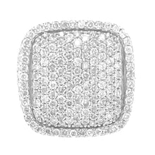 Load image into Gallery viewer, Mens 10K White Gold 22MM Square Shape Pinky VS Diamond Ring 6.48 CT
