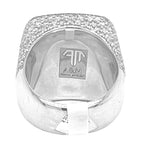 Mens 10K White Gold 22MM Square Shape Pinky VS Diamond Ring 6.48 CT