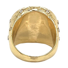 Load image into Gallery viewer, Mens 14K Yellow Gold 24MM 3D Cluster Nugget VS Diamond Ring 2.0 CT
