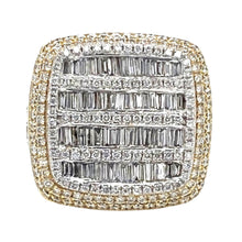 Load image into Gallery viewer, Mens 14K Yellow Gold 24MM 3D Championship Baguette VS Diamond Ring 6.15 CT
