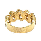 Mens 14K Yellow Gold 13MM Prong Miami Cuban VS Diamond Band Ring 2.45 CT