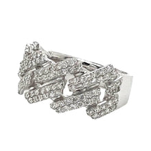 Load image into Gallery viewer, Mens 10K White Gold 11.5MM Prong Miami Cuban VS Diamond Band Ring 1.35 CT
