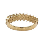 10K Yellow Gold 7MM Prong Miami Cuban Diamond Band Ring 0.75 CT