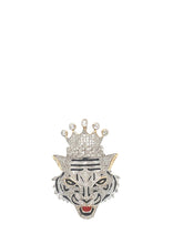 Load image into Gallery viewer, 10K Yellow Gold Crown Tiger Head Diamond Pendant 0.80 CT 1.25&quot;
