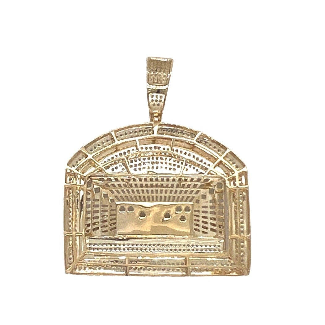 10K Yellow Gold Last Supper Diamond Pendant 1.15 CT 1.75"
