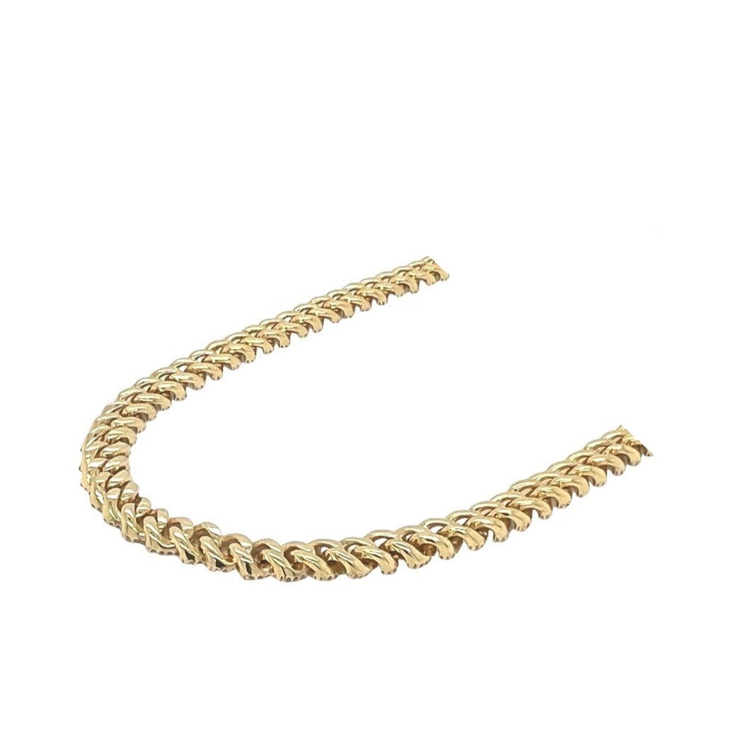 10K Yellow Gold 6MM Miami Cuban Pave Diamond Chain 5.08 CT - 22"
