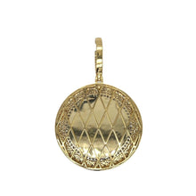 Load image into Gallery viewer, 10K Yellow Gold Round Memory Frame 3 Row Diamond Pendant 3.09 CT 2.3&quot;
