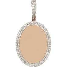 Load image into Gallery viewer, 10K Rose Gold Oval Memory Frame 2 Row VS Diamond Pendant 4.21 CT 2.8&quot;
