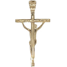 Load image into Gallery viewer, 10K Yellow Gold Crucifix Cross Diamond Pendant 0.40 CT 1.85&quot;
