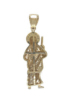 10K Yellow Gold St. Jude Iced Diamond Pendant 0.85 CT 1.8"