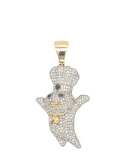 Load image into Gallery viewer, 10K Yellow Gold Dough Boy Iced Diamond Pendant 1.6 CT 1.85&quot;
