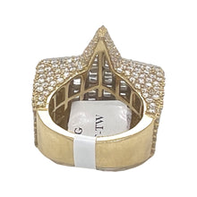 Load image into Gallery viewer, Mens 10K Yellow Gold 3D Star Baguette Diamond Ring 6.47 CT
