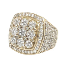 Load image into Gallery viewer, Mens 10K Yellow Gold 3D Championship VS Diamond Ring 6.52 CT
