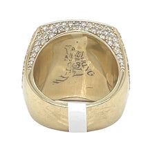 Load image into Gallery viewer, Mens 10K Yellow Gold 3D Championship VS Diamond Ring 6.52 CT
