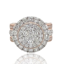 Load image into Gallery viewer, Mens 10K Rose Gold 3D Round Top Lollipop Style Diamond Ring 6.38 CT
