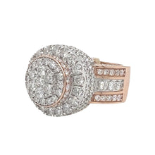 Load image into Gallery viewer, Mens 10K Rose Gold 3D Round Top Lollipop Style Diamond Ring 6.38 CT
