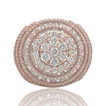 Load image into Gallery viewer, Mens 14K Rose Gold Dome Pinky Baguette Diamond Ring 3.49 CT
