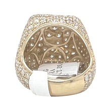 Load image into Gallery viewer, Mens 10K Yellow Gold Square Dome 3D Honeycomb VS Diamond Ring 7.5 CT
