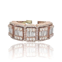 Load image into Gallery viewer, Mens 10K Rose Gold Baguette Diamond Band Ring 2.04 CT
