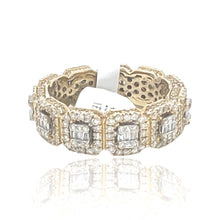 Load image into Gallery viewer, Men&#39;s 10K Yellow Gold 3D Eternity Baguette Round Diamond Band Ring 2.54 CT
