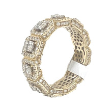 Load image into Gallery viewer, Men&#39;s 10K Yellow Gold 3D Eternity Baguette Round Diamond Band Ring 2.54 CT
