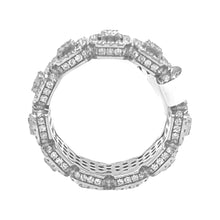 Load image into Gallery viewer, Men&#39;s 10K White Gold 3D Eternity Baguette Round Diamond Band Ring 2.48 CT
