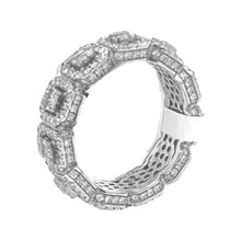 Load image into Gallery viewer, Men&#39;s 10K White Gold 3D Eternity Baguette Round Diamond Band Ring 2.48 CT
