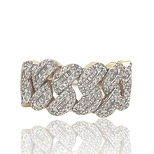 Load image into Gallery viewer, 14K Yellow Gold Miami Cuban Baguette Diamond Band Ring 0.80 CT
