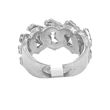 Load image into Gallery viewer, Mens 10K White Gold Prong set Miami Cuban Diamond Band Ring 2.75 CT
