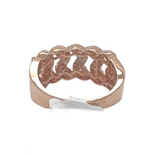 Load image into Gallery viewer, Mens Rose Gold Miami Cuban Baguette Diamond Band Ring 0.82 CT
