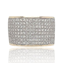 Load image into Gallery viewer, Mens 14K Yellow Gold Wedding Pave Diamond Band Ring 1.75 CT
