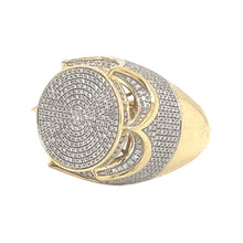 Load image into Gallery viewer, Mens 10K Yellow Gold Round Pinky Pave Diamond Ring 1.81 CT
