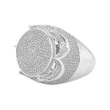 Load image into Gallery viewer, Mens 10K White Gold Round Pinky Pave Diamond Ring 1.81 CT
