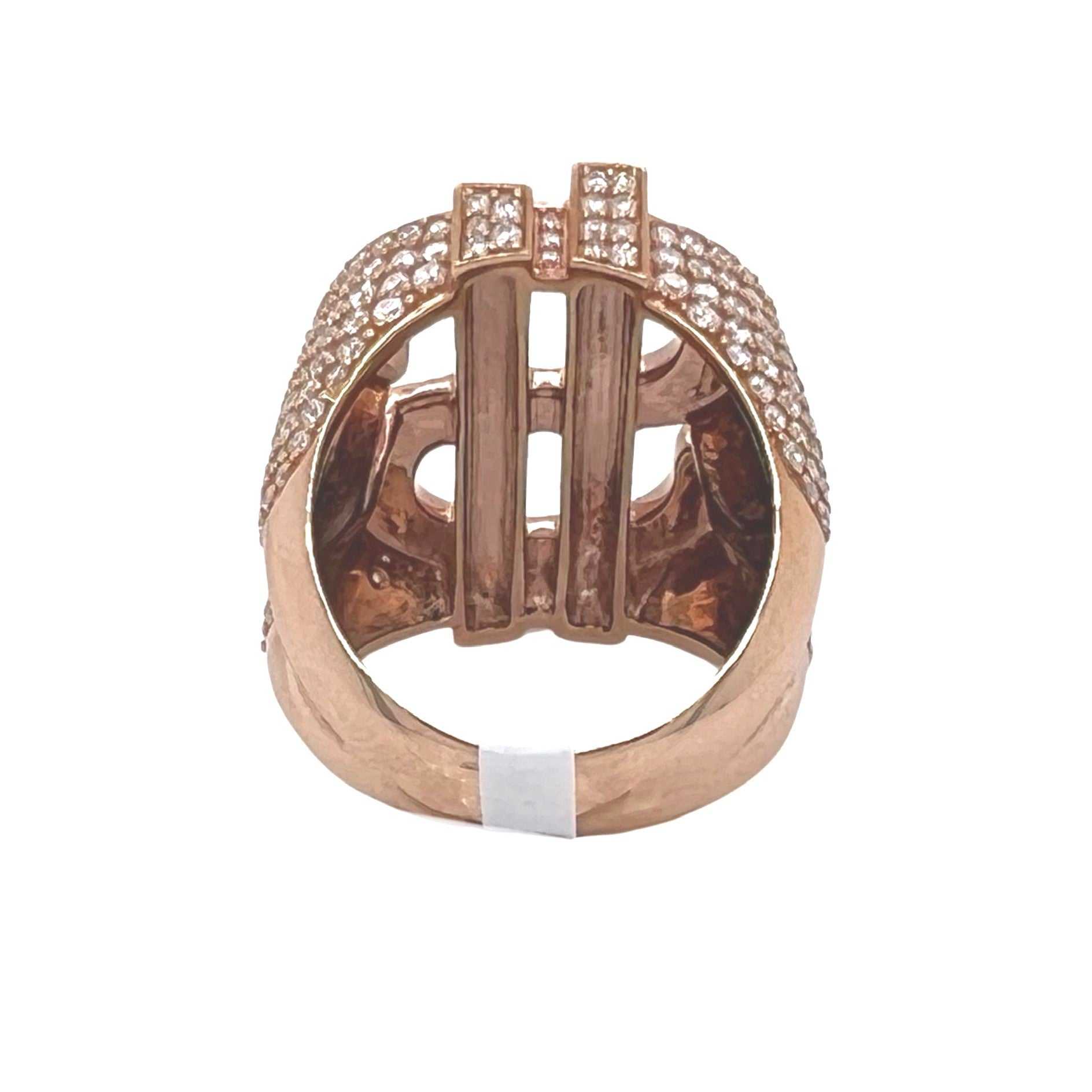 Mens 10K Rose Gold $ Dollar Sign Designer Diamond Ring 6.0 CT
