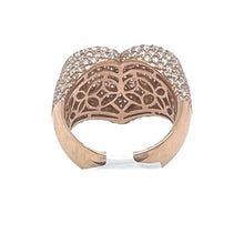 Load image into Gallery viewer, Unisex 14K Rose Gold 3D Puffed Heart Shape Diamond Ring 3.0 CT
