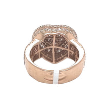 Load image into Gallery viewer, Unisex 14K Rose Gold 3D Heart Shape Baguette Diamond Ring 4.35 CT
