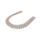 10K Two-Tone Gold 12MM Prong Set Miami Cuban Diamond Chain 27.8 CT - 22"