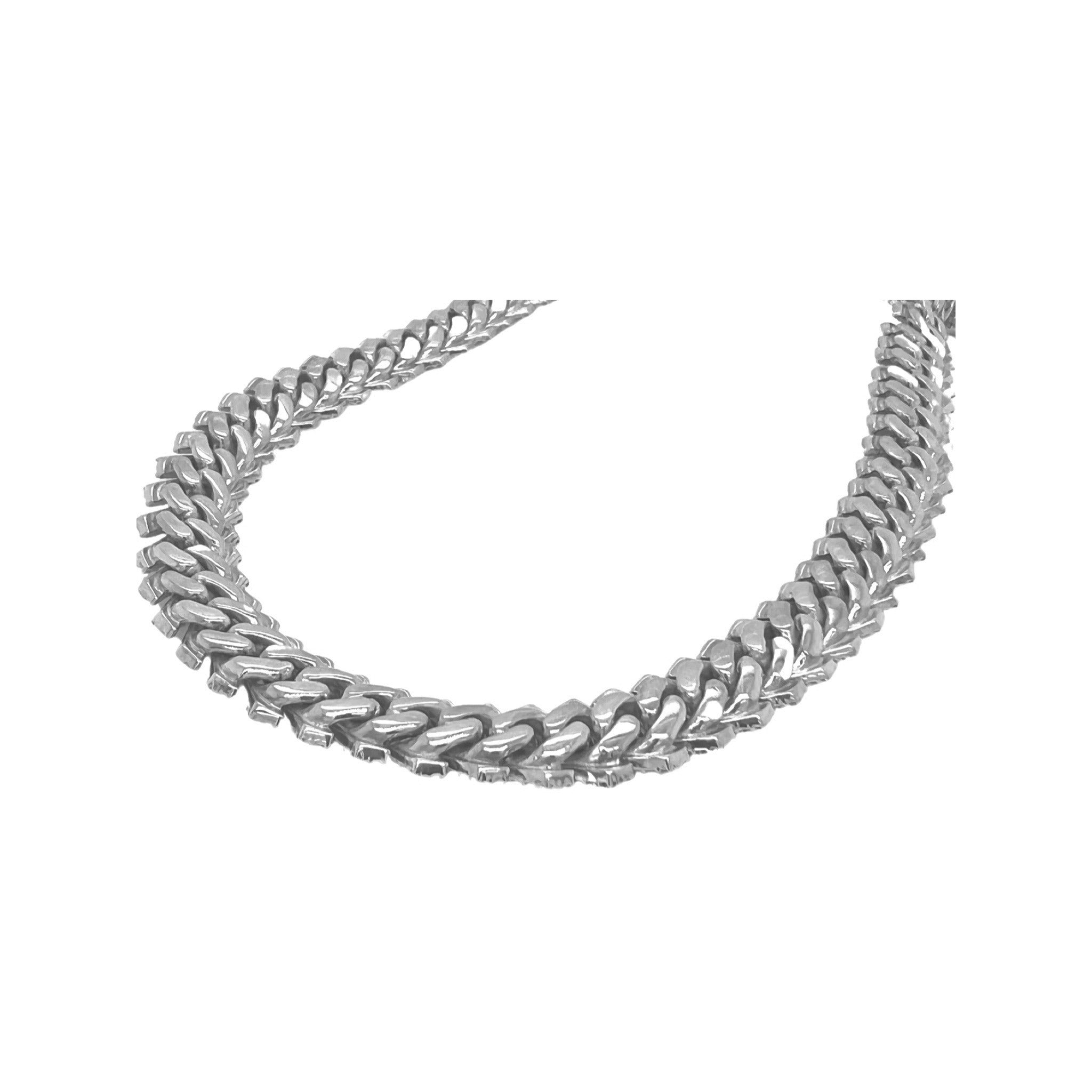10K White Gold 12MM Prong Set Miami Cuban Diamond Chain 27.8 CT - 22"