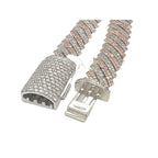 10K Two-Tone Gold 12MM Prong Set Miami Cuban Diamond Chain 27.8 CT - 22"