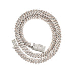 10K Two-Tone Gold 12MM Prong Set Miami Cuban Diamond Chain 27.8 CT - 22"