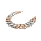 10K Two-Tone Gold 15MM Prong Set Miami Cuban VS Diamond Chain 48.62 CT - 22"