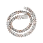 10K Two-Tone Gold 15MM Prong Set Miami Cuban VS Diamond Chain 48.62 CT - 22"