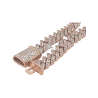 10K Rose Gold 10MM Prong Set Miami Cuban Diamond Chain 17.81 CT - 22"
