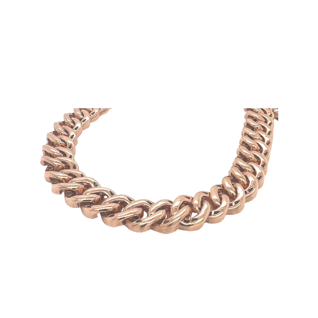 10K Rose Gold 14MM Miami Cuban Baguette Diamond Chain 16.36 CT - 22"