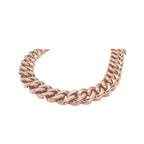 10K Rose Gold 14MM Miami Cuban Baguette Diamond Chain 16.36 CT - 22"