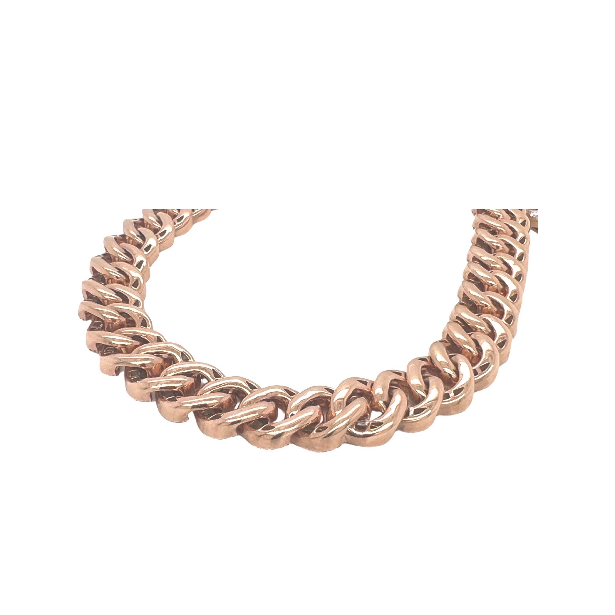 10K Rose Gold 14MM Miami Cuban Baguette Diamond Chain 16.36 CT - 22"