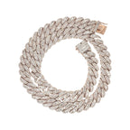 10K Rose Gold 14MM Miami Cuban Baguette Diamond Chain 16.36 CT - 22"