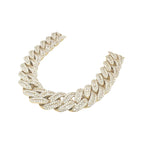 10K Yellow Gold 18MM Miami Cuban Baguette VS Diamond Chain 31.22 CT - 20"