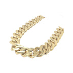 10K Yellow Gold 16MM Honeycomb Miami Cuban VS Diamond Chain 34.51 CT - 20"